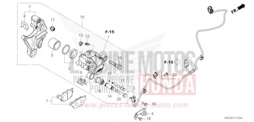 REAR BRAKE CALIPER CMX500A2P de 2023